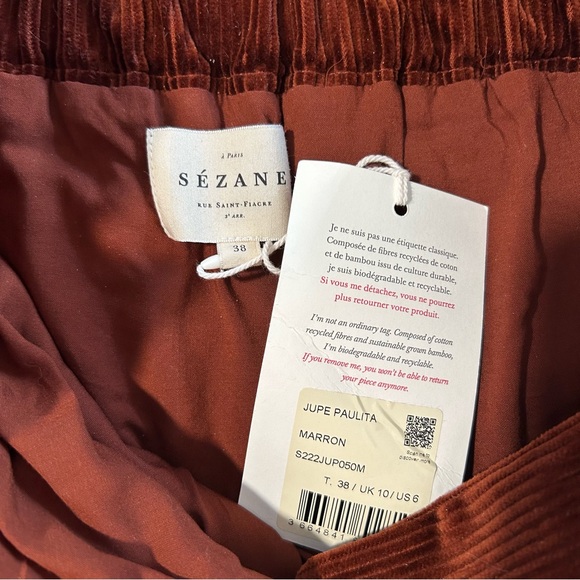 NWT Sezane Paulita Skirt FR38/ US6 - Picture 5 of 5
